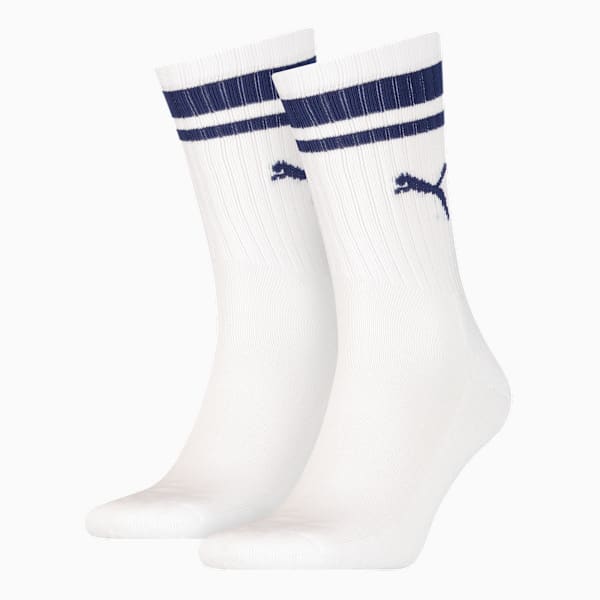 Medias PUMA Heritage Stripe (2 pares), white / blue, large-ARG
