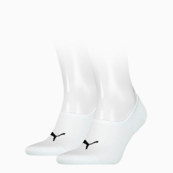 Medias invisibles de talle alto unisex PUMA, white, large-ARG