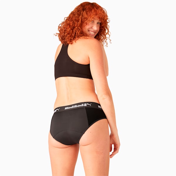 PUMA x Modibodi Active Brief (Moderate-Heavy), Black - Grey, large-ZAF