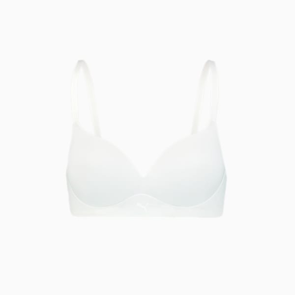 PUMA Women's Soft Padded Bra 1 Pack, white, large-MEX