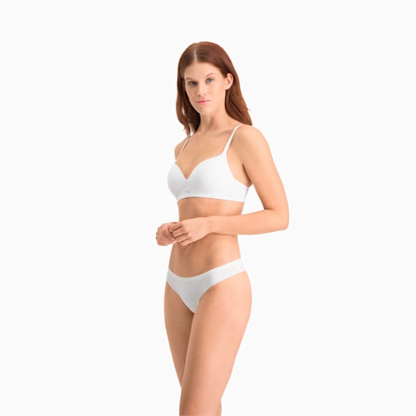PUMA Women's Soft Padded Bra 1 Pack, white, large-MEX