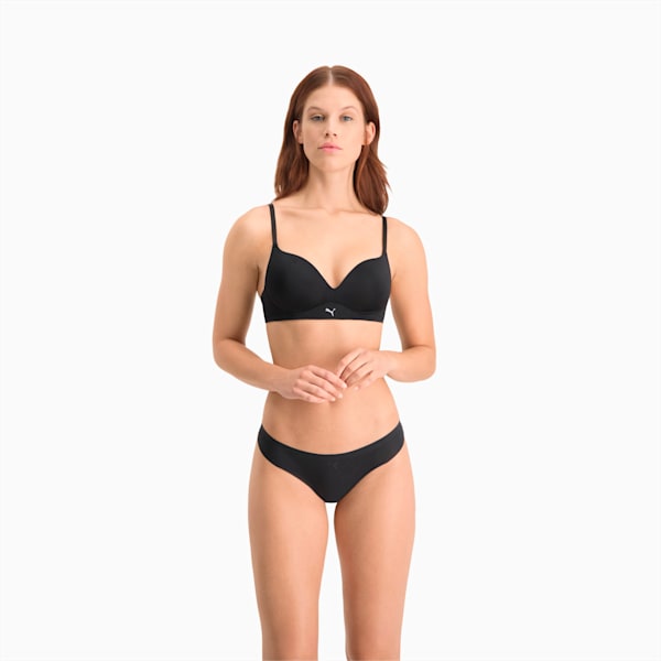 PUMA Women's Seamless String 2 Pack, black, large-MEX