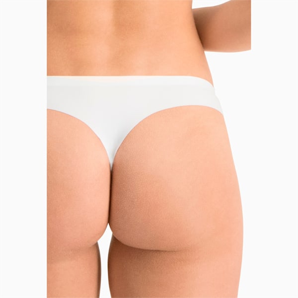 PUMA Women's Seamless String 2 Pack, white, large-MEX
