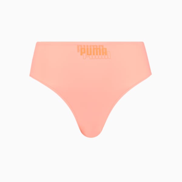 PUMA Swim High Waist Women's Bikini Bottom, peach, large-ZAF