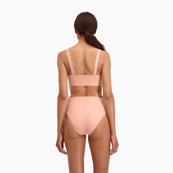 PUMA Swim High Waist Women's Bikini Bottom, peach, large-ZAF