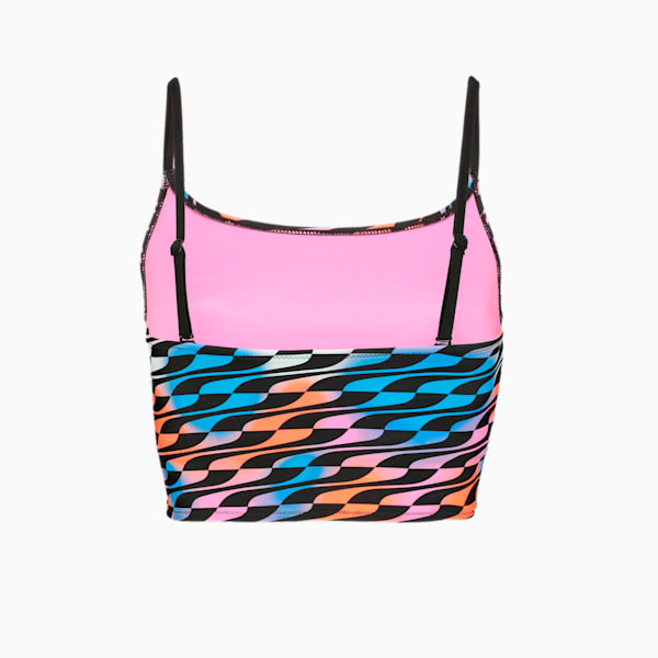 PUMA Swim Formstrip Longline Women's Top, black combo, large-ZAF