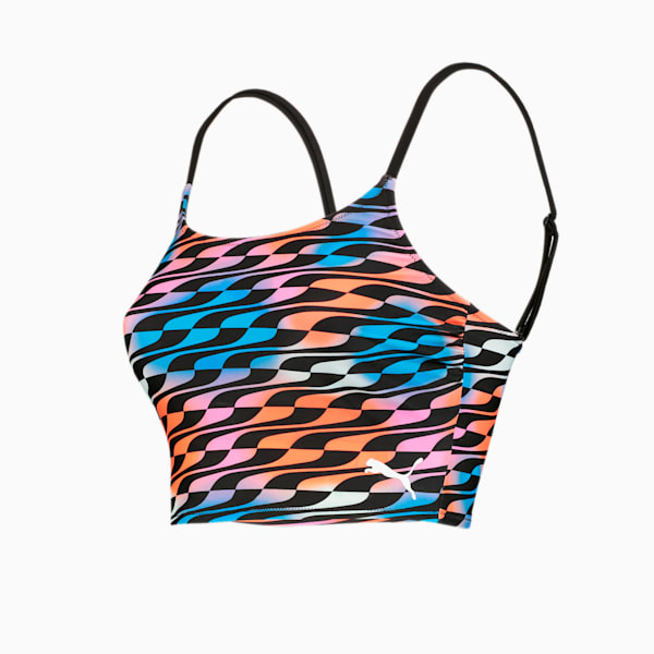 PUMA Swim Formstrip Longline Women's Top, black combo, large-ZAF