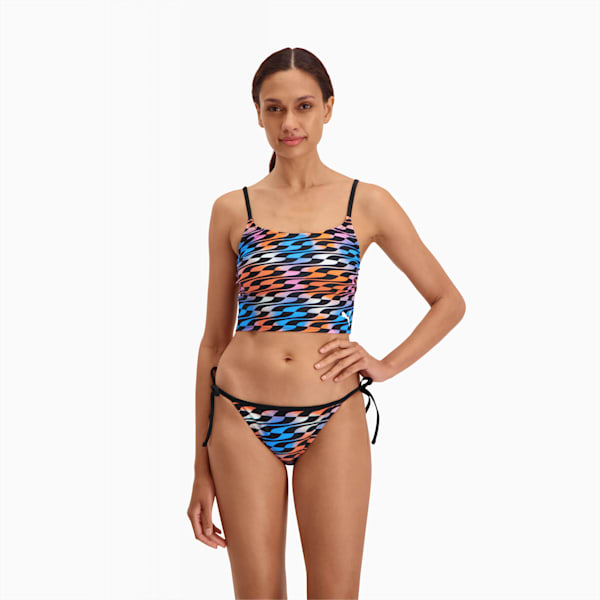 PUMA Swim Formstrip Longline Women's Top, black combo, large-ZAF