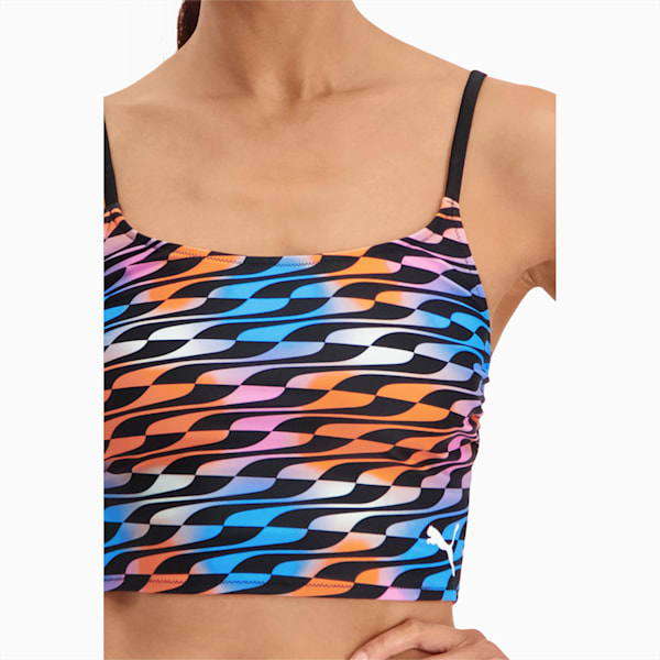 PUMA Swim Formstrip Longline Women's Top, black combo, large-ZAF