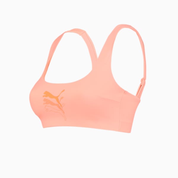 PUMA Swim Scoop Neck Women's Bikini Top, peach, large-ZAF