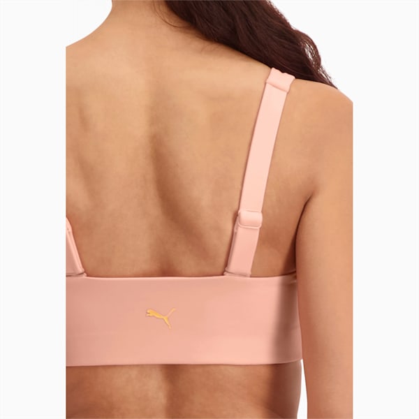 PUMA Swim Scoop Neck Women's Bikini Top, peach, large-ZAF