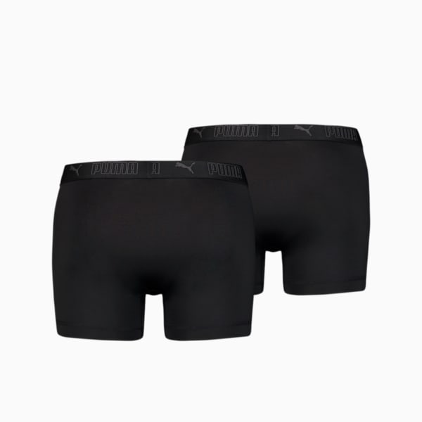 PUMA Sport Men's Microfiber Boxers 2 Pack, black, large-MEX