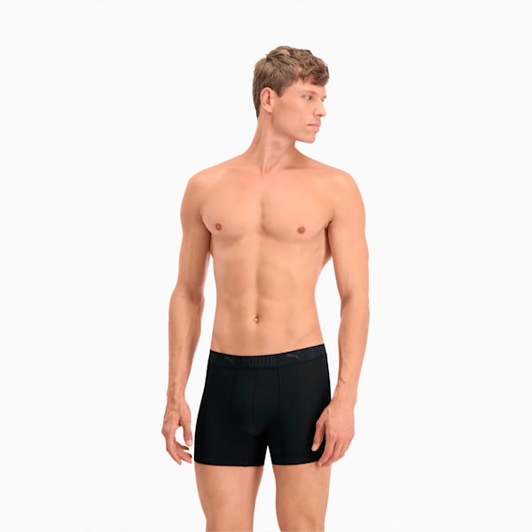 PUMA Sport Men's Microfiber Boxers 2 Pack, black, large-MEX