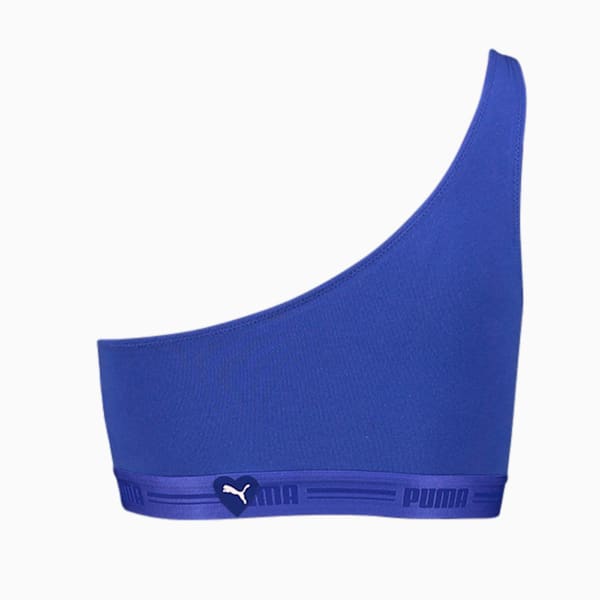 PUMA Women's One Shoulder Heart Top 1 Piece, royal blue, large-ZAF