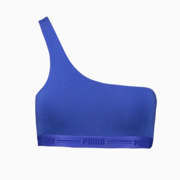 PUMA Women's One Shoulder Heart Top 1 Piece, royal blue, large-ZAF