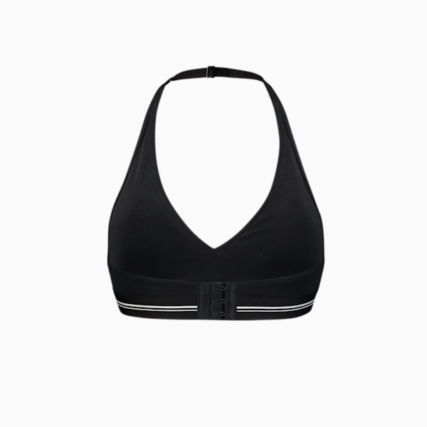 PUMA Women's Padded Halter Top 1 Pack, black, large-ZAF