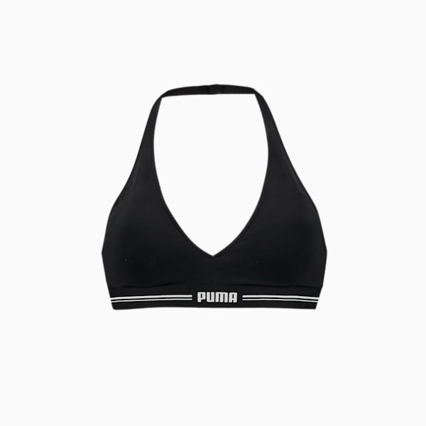 PUMA Women's Padded Halter Top 1 Pack, black, large-ZAF