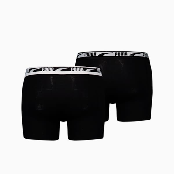 PUMA Men's Multi Logo Boxer 2 Pack, black, large-ZAF