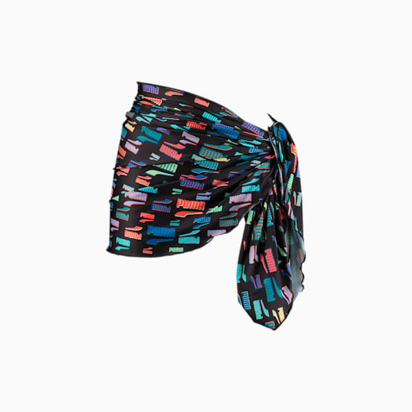PUMA Swim Women's Multifunctional Pareo, black combo, large-ZAF