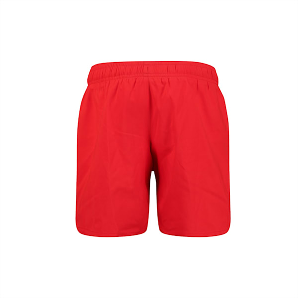 PUMA Swim Men's Printed Mid-Length Short, red, large-MEX