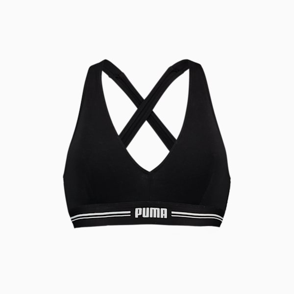 Women's Cross Back Padded Top, black, large-ZAF