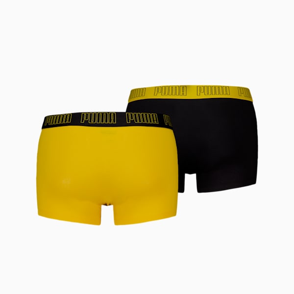 PUMA Men's Trunks 2 pack, Yellow / Black, large-MEX