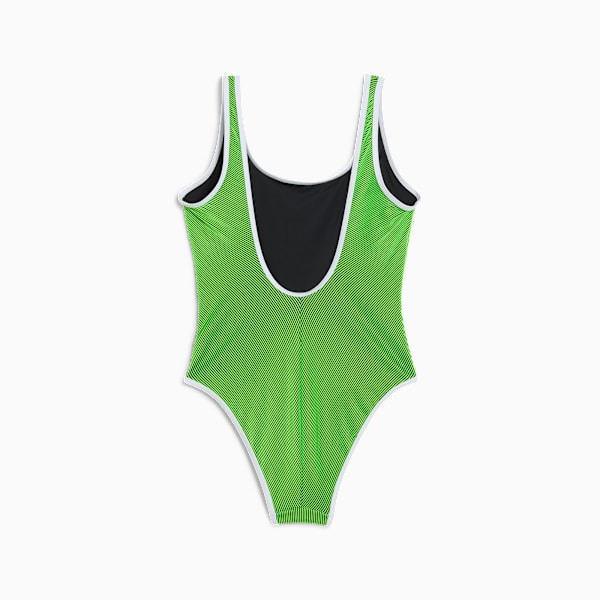 Traje de baño PUMA para mujer, green combo, large-MEX