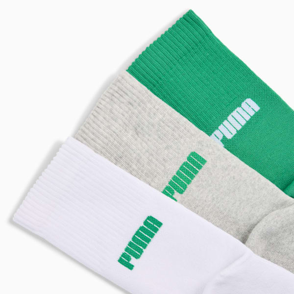 Paquete de 3 medias unisex PUMA, green combo, large-ARG