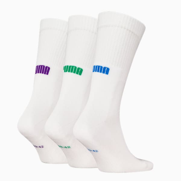 Paquete de 3 medias unisex PUMA, white combo, large-ARG
