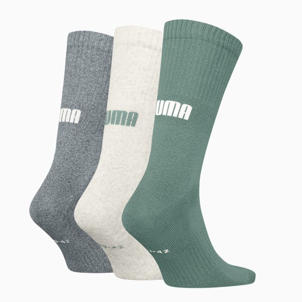 Paquete de 3 medias unisex, green / grey, large-ARG