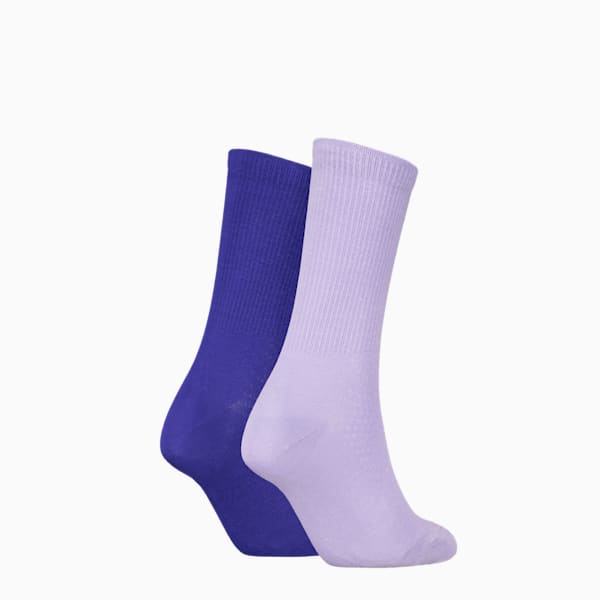 PUMA Women's Classic Socks 2 Pack, purple combo, large-MEX