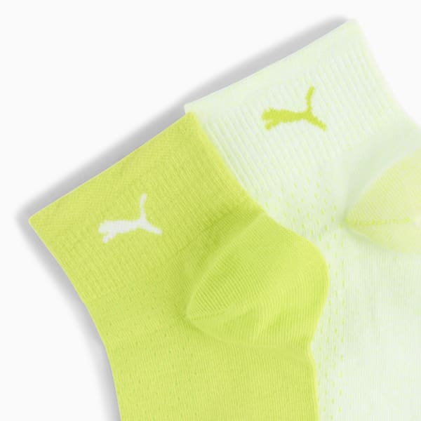 Paquete de 2 pares de medias tobilleras para mujer PUMA, lime, large-ARG