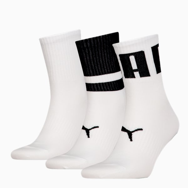 Paquete de medias cortas PUMA Unisex, white combo, large-ARG