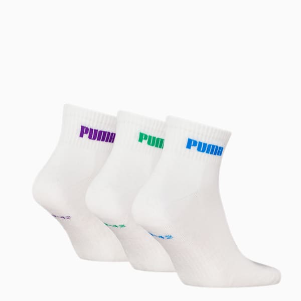 Paquete de 3 medias tobilleras PUMA Unisex, white combo, large-ARG