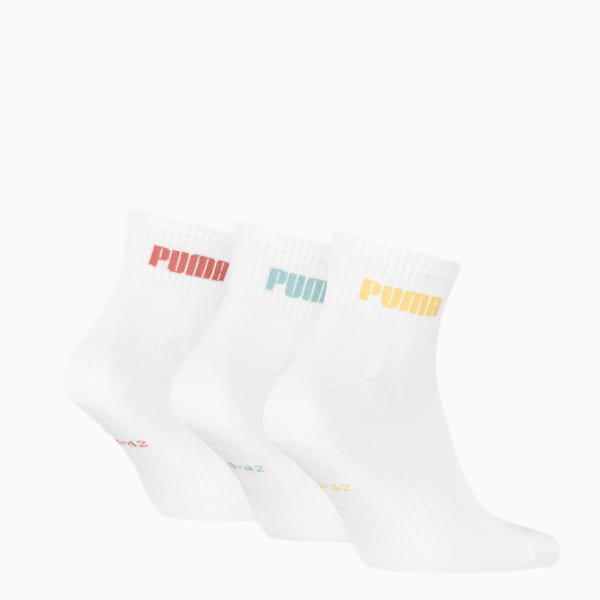 Paquete de 3 medias tobilleras PUMA Unisex, white combo, large-ARG