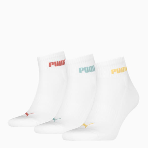 Paquete de 3 medias tobilleras PUMA Unisex, white combo, large-ARG