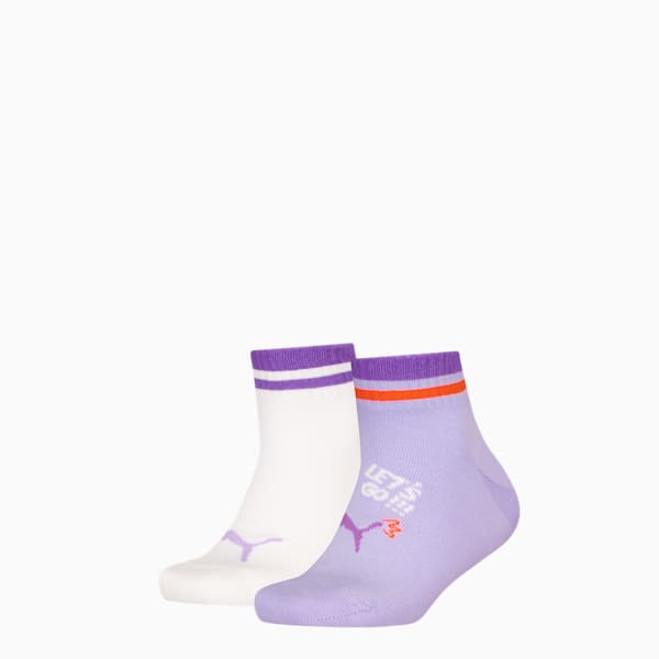 Quarter Socks 2 Pack Youth, white / various logo colors, large-MEX