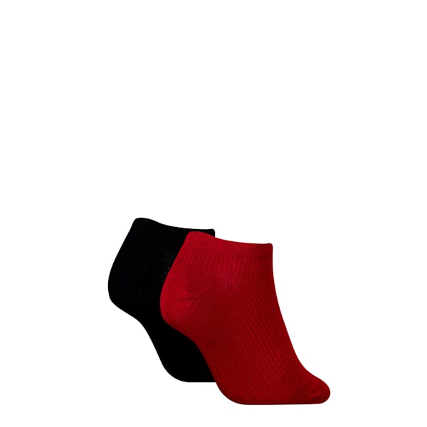 PUMA Women's Sneaker Socks 2 pack, red combo, large-MEX