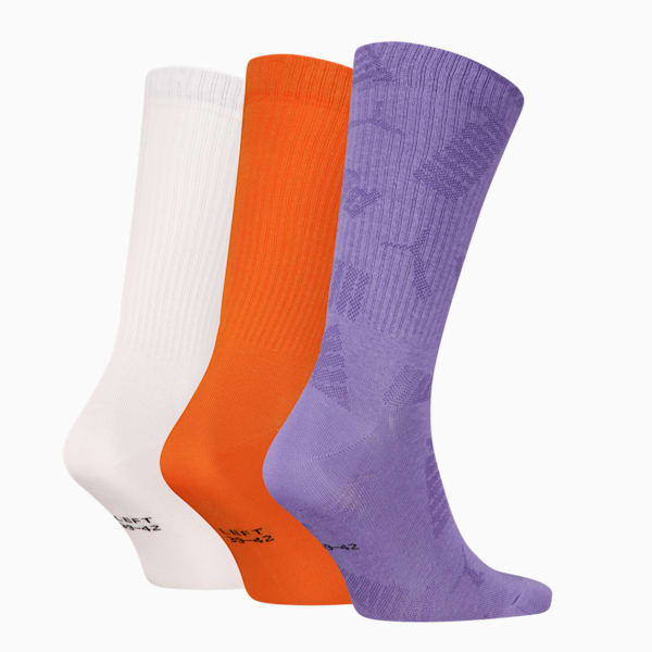 Pack 3 pares de calcetines unisex PUMA, purple combo, large-MEX