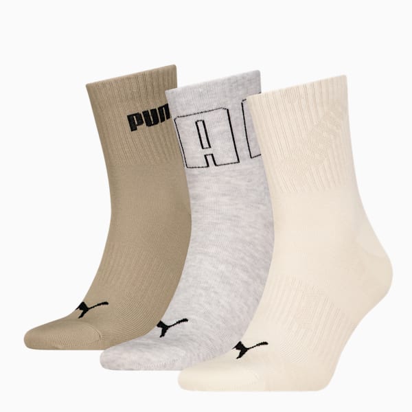 Short Socks 3 Pack Unisex, sand combo, large-MEX