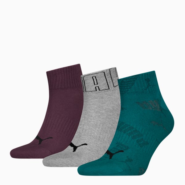 Short Socks 3 Pack Unisex, green combo, large-MEX