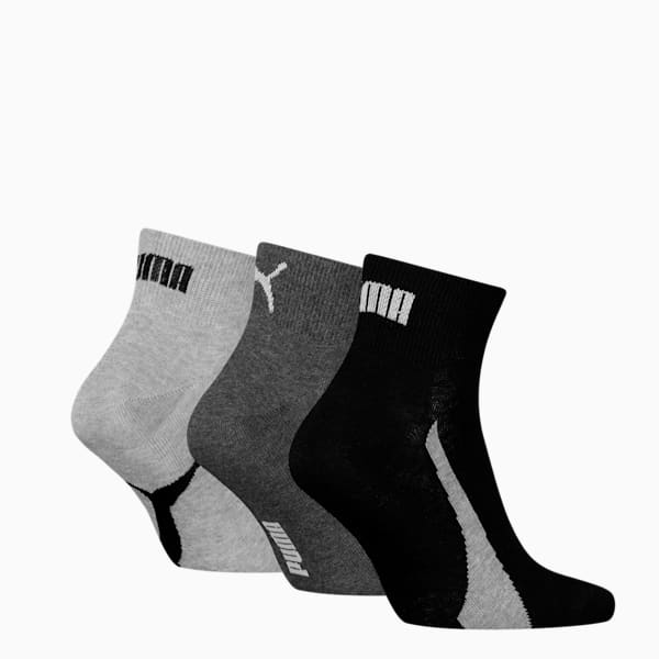 Quarter Socks Unisex (3-pack), black / white, large-MEX