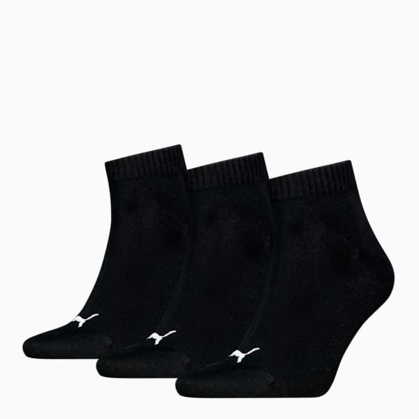 Quarter Socks 3 Pack Unisex, black, large-MEX