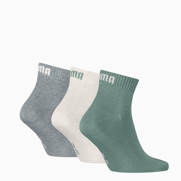 Medias tobilleros pack de 3 pares unisex, green / grey, large-ARG