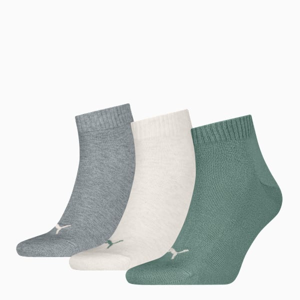 Medias tobilleros pack de 3 pares unisex, green / grey, large-ARG