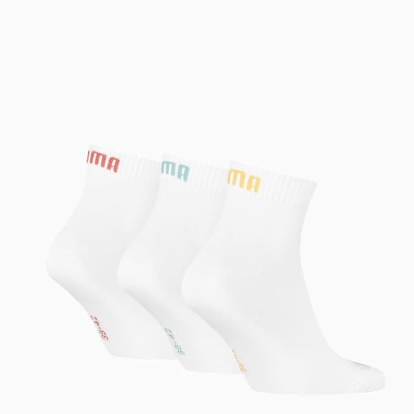 Medias tobilleros pack de 3 pares unisex, white combo, large-ARG