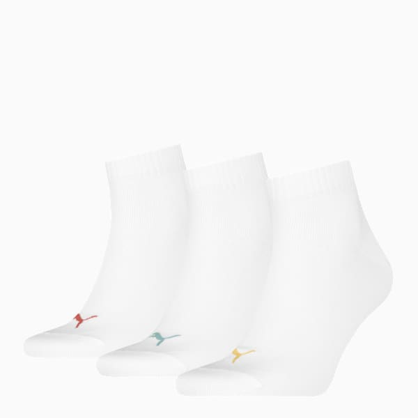 Medias tobilleros pack de 3 pares unisex, white combo, large-ARG