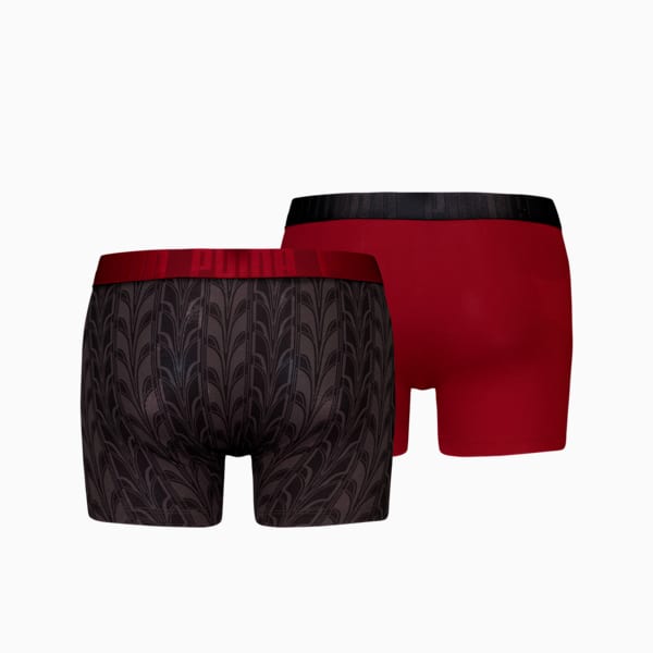 Pack de 2 bóxers para hombre PUMA, Burgundy, large-MEX