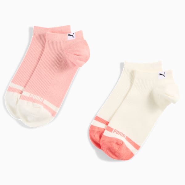 Medias invisibles Heritage para mujer (pack de 2), white / pink, large-ARG