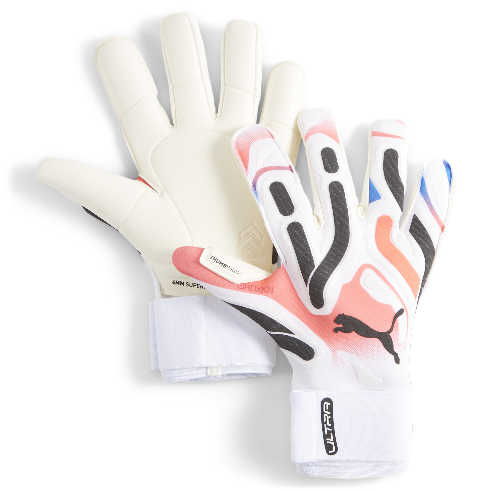 Men's PUMA ULTRA Ultimate Hybrid Goalkeeper Gloves In White, Size UK 7